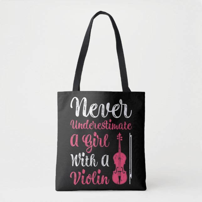 Never Underestimate A Girl With A Violin For Women (Vorderseite)
