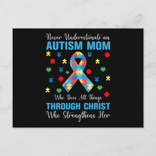 Never Underestimate an Autism Mom Who Does All Thi Einladungspostkarte