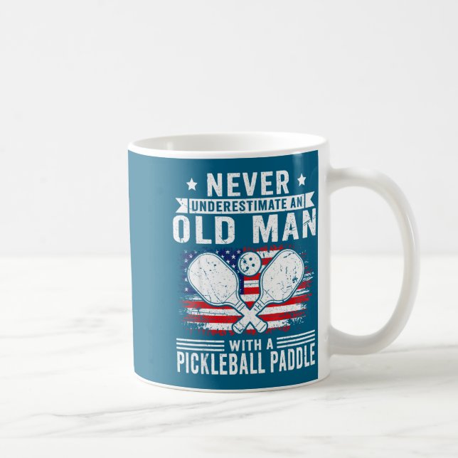Never Underestimate An Old Man With A Ckleball Pad Kaffeetasse (Rechts)