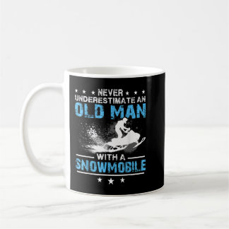 Never underestimate an old man with a snowmobile kaffeetasse