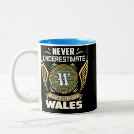 Never Underestimate The Power Of A Wales Zweifarbige Tasse