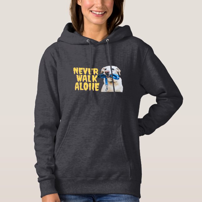 Never Walk Alone — Kapuzenpullover für Hunde Liebh Hoodie (Vorderseite)