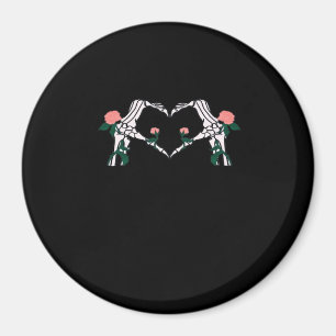 Never Wilts - Skeleton Hands-Rose Magnet