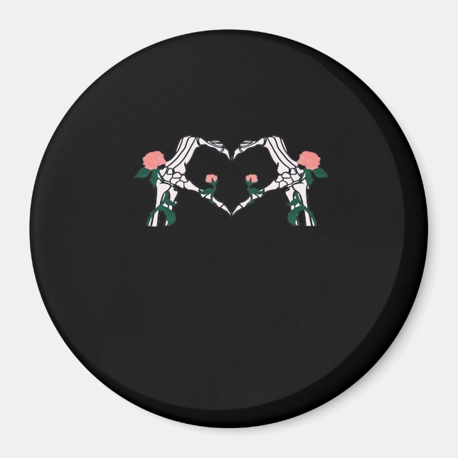 Never Wilts - Skeleton Hands-Rose Magnet (Vorne)