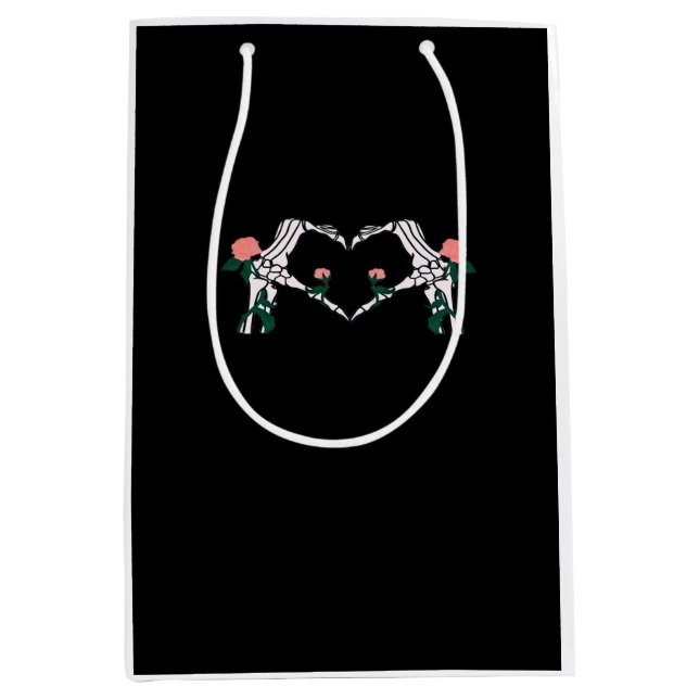 Never Wilts - Skeleton Hands-Rose Mittlere Geschenktüte (Vorderseite)