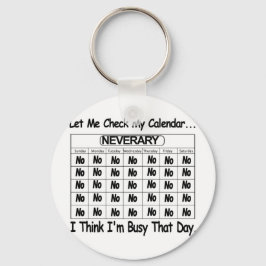 Neverary Calendar beschäftigt Schlüsselanhänger