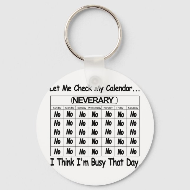 Neverary Calendar beschäftigt Schlüsselanhänger (Vorderseite)