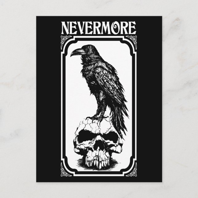 Nevermore | Edgar Allan Poe - The Raven Postkarte (Vorderseite)