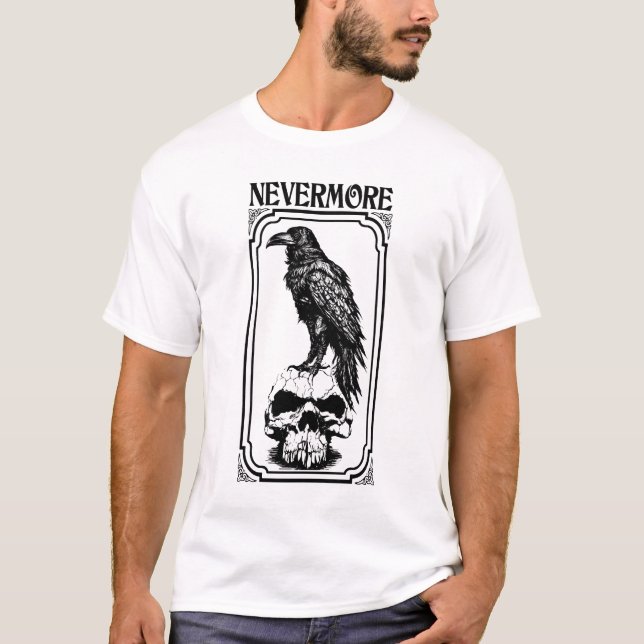 Nevermore | Edgar Allan Poe - The Raven T-Shirt (Vorderseite)