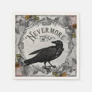 Nevermore Eerie Raven Halloween Horror Serviette