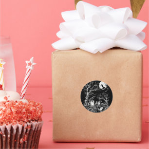 Nevermore Friedhof Runder Aufkleber