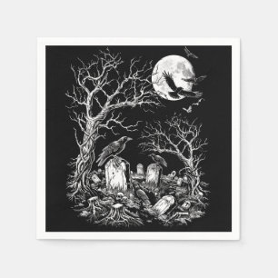 Nevermore Friedhof Serviette