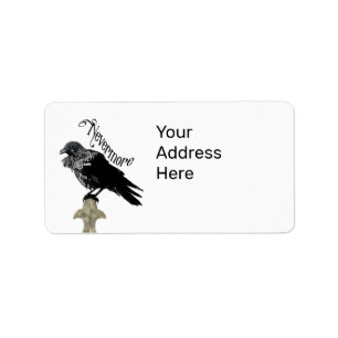Nevermore Raven Adressaufkleber