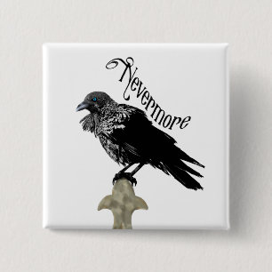 Nevermore Raven Button