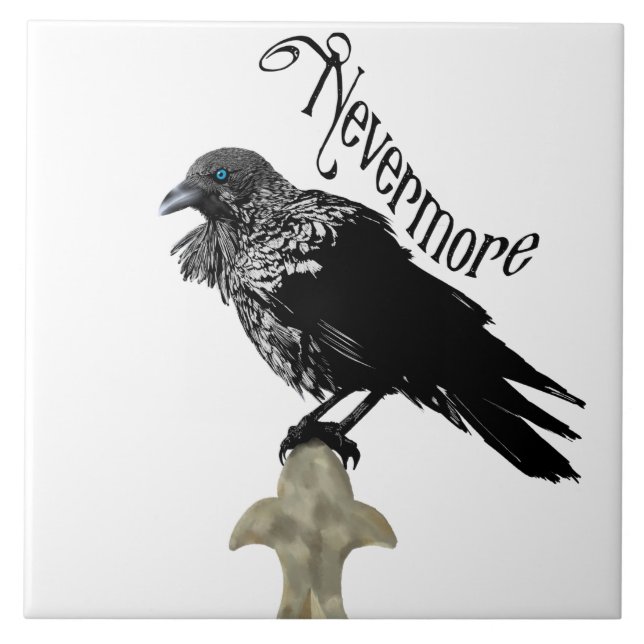 Nevermore Raven Fliese (Vorderseite)