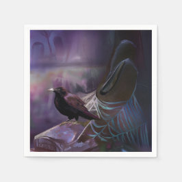 Nevermore, Raven Friedhof Napkins Halloween Serviette