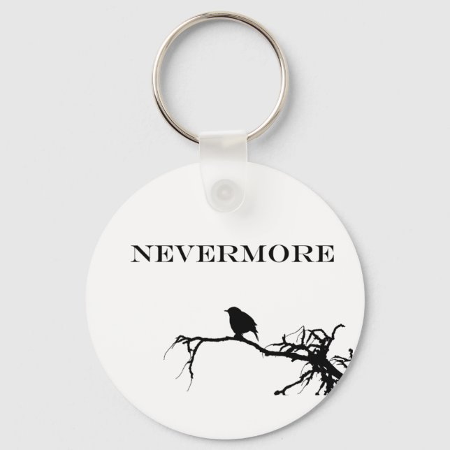 Nevermore Raven Gedicht Edgar Allan Poe Design Schlüsselanhänger (Vorderseite)