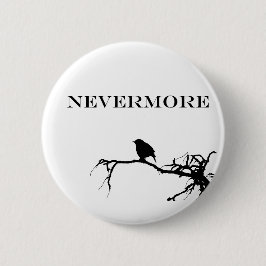 Nevermore Raven Gedicht Edgar Allan Pose Zitat Button