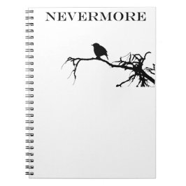 Nevermore Raven Gedicht Edgar Allan Pose Zitat Notizblock