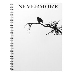 Nevermore Raven Gedicht Edgar Allan Pose Zitat Notizblock