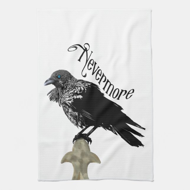 Nevermore Raven Geschirrtuch (Vertikal)