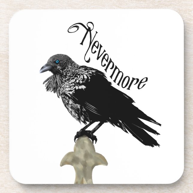 Nevermore Raven Getränkeuntersetzer (Vorderseite)