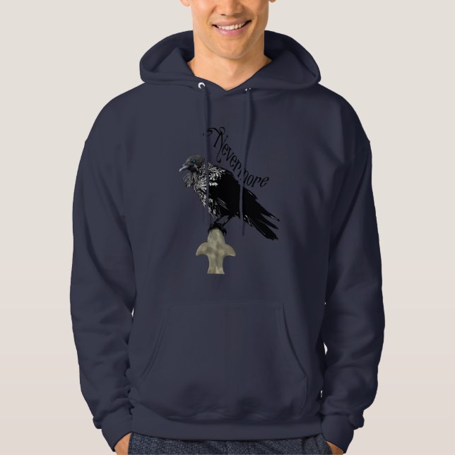 Nevermore Raven Hoodie (Vorderseite)