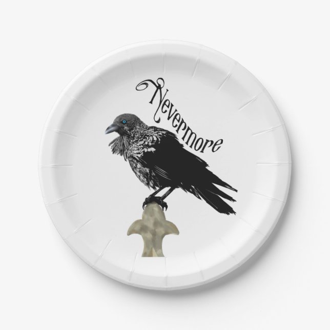 Nevermore Raven Pappteller (Vorderseite)
