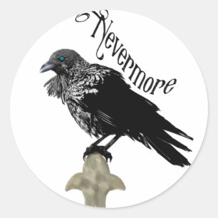Nevermore Raven Runder Aufkleber