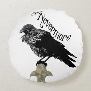 Nevermore Raven Rundes Kissen