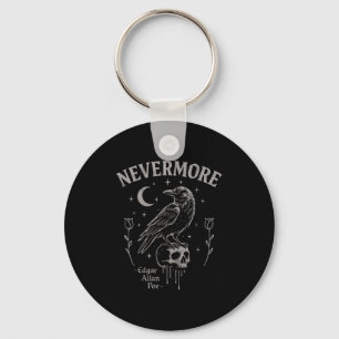 Nevermore Raven Skull Art, Gothic Edgar Allan Poe Schlüsselanhänger