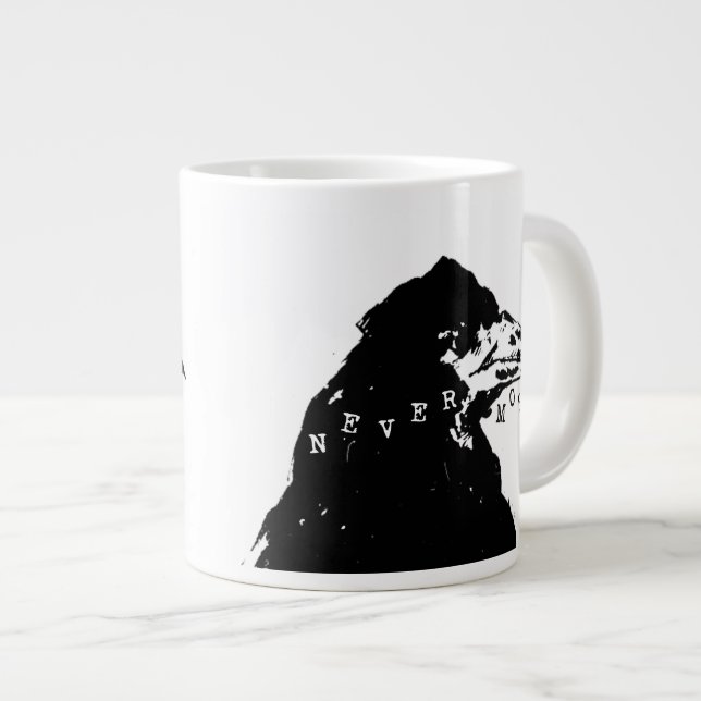 Nevermore Raven von Edgar Allan Poe Jumbo-Tasse (Vorderseite Rechts)