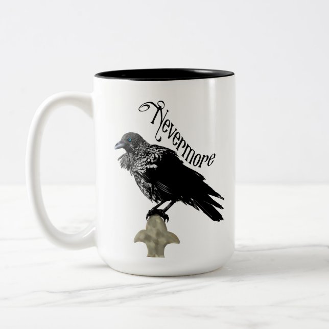 Nevermore Raven Zweifarbige Tasse (Links)