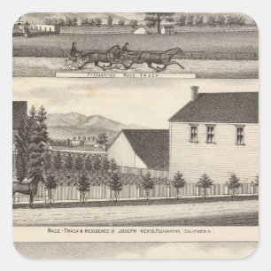 Nevis, Green Residences, Farms Quadratischer Aufkleber