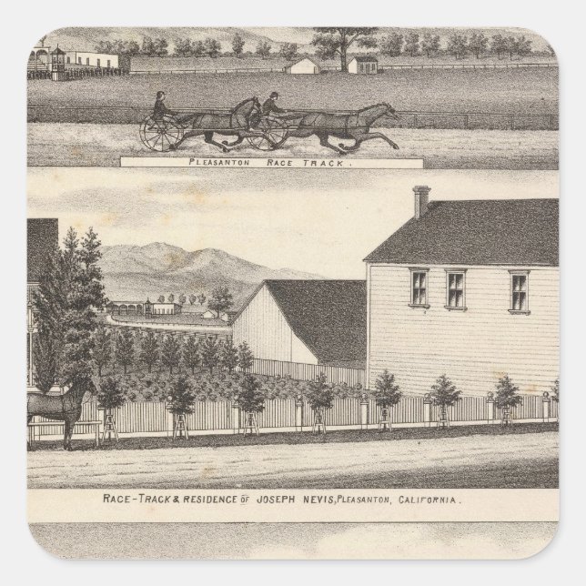 Nevis, Green Residences, Farms Quadratischer Aufkleber (Vorderseite)