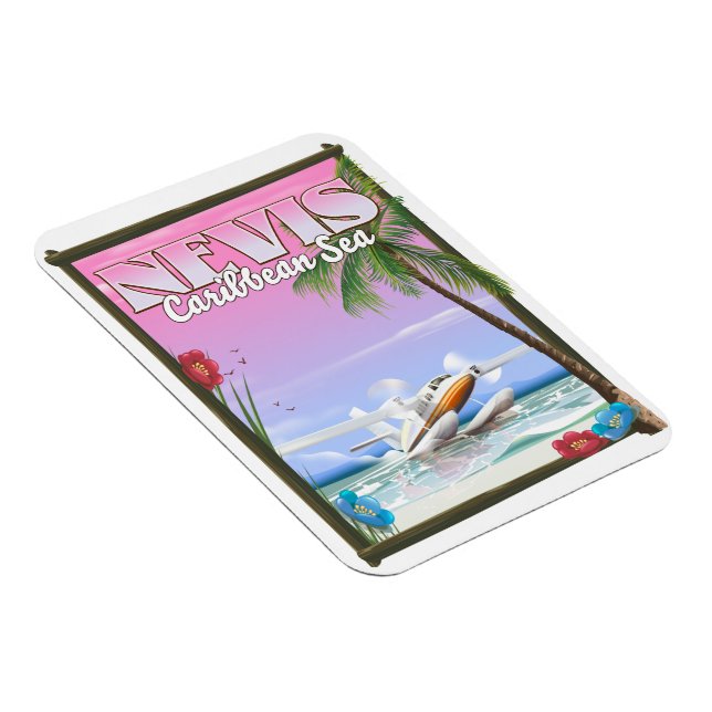 Nevis Holiday Poster. Magnet (Rechte Seite)