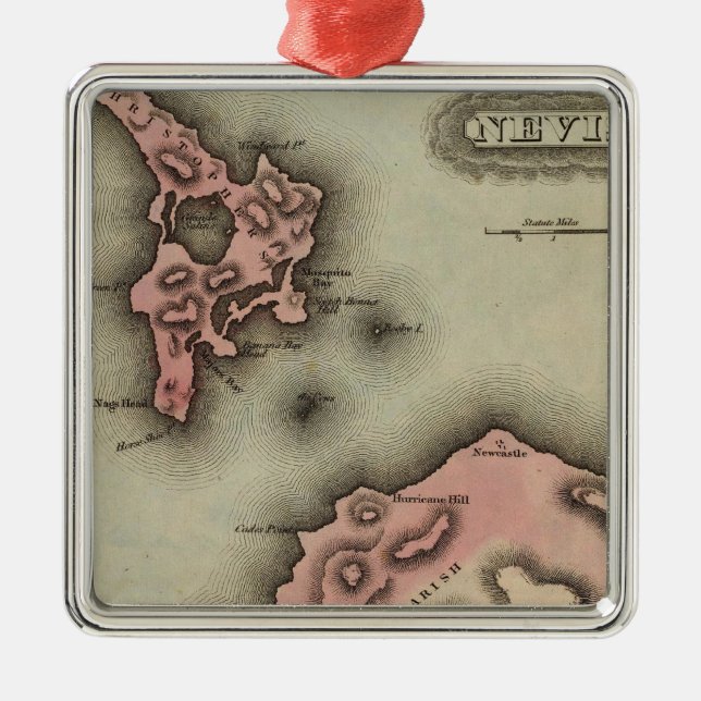 Nevis Ornament Aus Metall (Vorne)