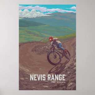 Nevis Range Mountainbike-Reiseposter Poster