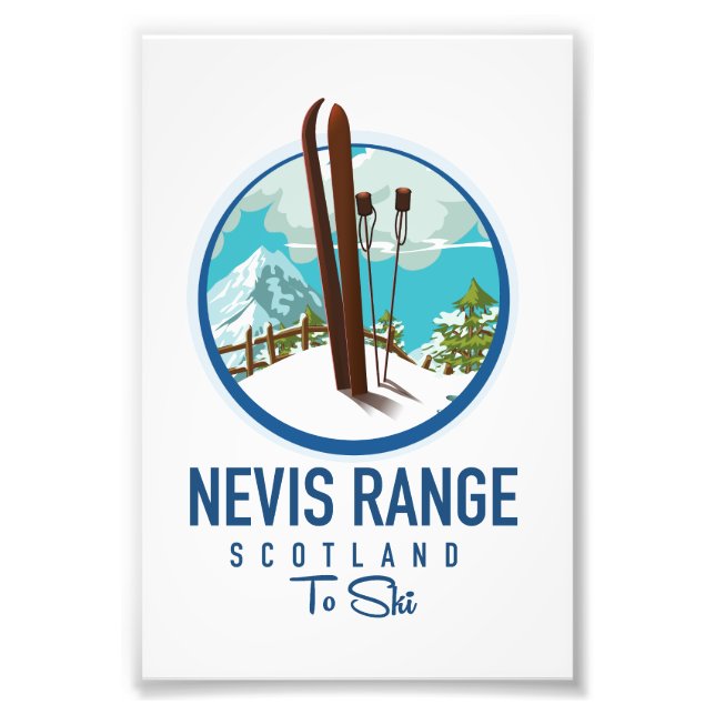 Nevis Range scotland Ski Logo Fotodruck (Vorne)