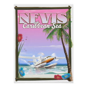 Nevis Urlaubs Poster. Poster