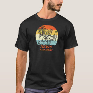 Nevis West Indies Vintag Pirate & Parrot Vacation T-Shirt