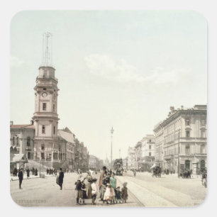 Nevsky Prospekt, St. Petersburg Quadratischer Aufkleber