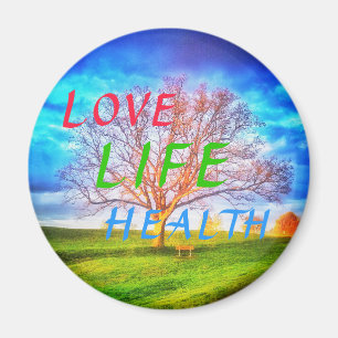 NEW1 LIEBE LEBENSGESUNDHEITSBAUM MED MAGNET