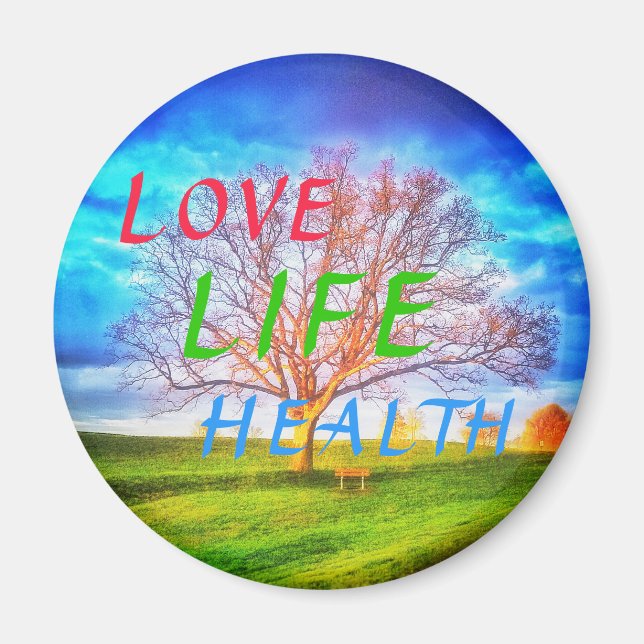 NEW1 LIEBE LEBENSGESUNDHEITSBAUM MED MAGNET (Vorne)