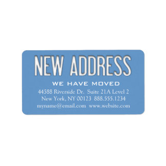 "New Address" Änderungsbenachrichtigungslabel Adressaufkleber