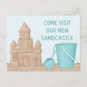 New Address Beach House Ankündigungspostkarte