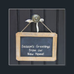 New Address Christmas Chalkboard-Zeichen Begleitkarte<br><div class="desc">After all the work and stress, tell them you have a new address! There is no better ( and easier!) way to spread the news than adding a special address card to your mail. There are many different designs available designs, so pick the design and wording you like and add...</div>