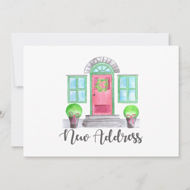 New Address Christmas Zuhause Einladung (Vorderseite)