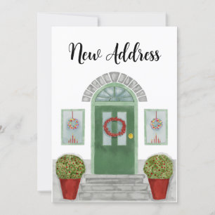 New Address Christmas Zuhause Einladung
