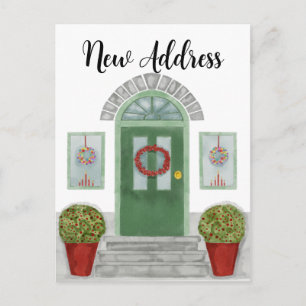 New Address Christmas Zuhause Postcard Postkarte